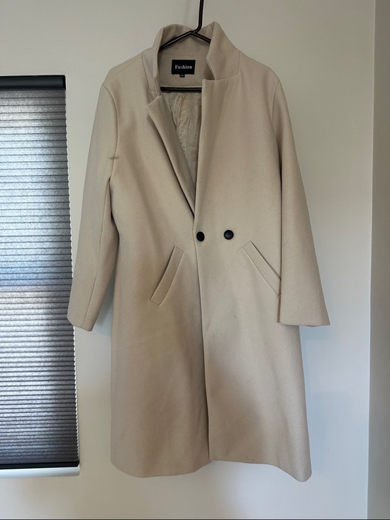 Amazon Jackets & Blazers - Amazon Women's Beige Double-Button Trench Coat
